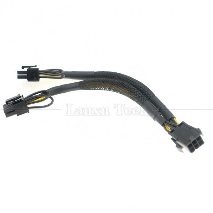 18AWG Pure Cooper Y Splitter 6 Pin tot Dual 8 Pin 6+2 PCI Express Power Adapter Extension PCIe kabel voor GPU 5