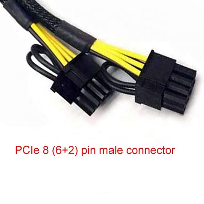 GPU 6 PIN Vrouwelijk naar Dual 8 PIN Man 18AWG PCI Express Moederbord Voeding Adapter PCIe Riser 3.0 Verlengkabel 4