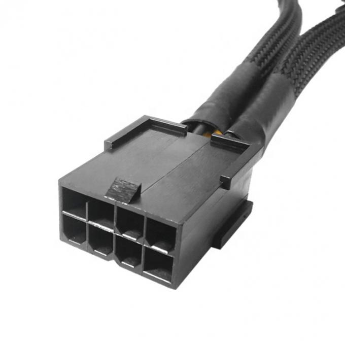 Geweven mouw PCIe 8 pin Vrouwelijke tot Dual 8 pin Man PCI Express Graphics Video Card GPU Power Adapter Cable 2