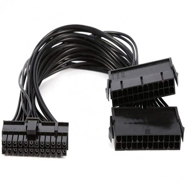 PSU 24 PIN Vrouwelijke naar Dual 20 4 24 PIN Man ATX Mining Motherboard Verlengkabel 1