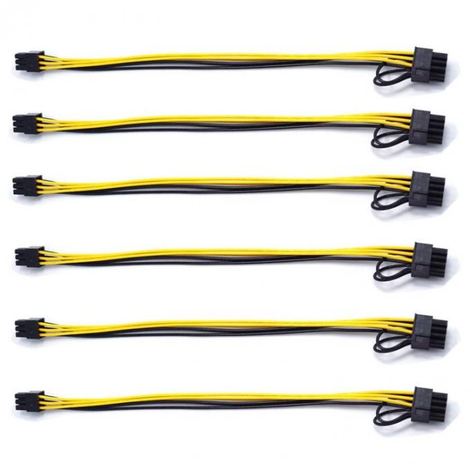 PCIE 6 pin tot 8 pin GPU ATX Video Graphics Card PCIE PCI Express voedingskabel 5