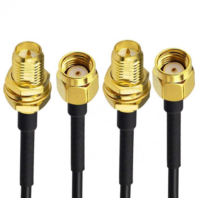 Custom RG 174 SMA Man tot SMA Vrouwelijke Assemblage Jumper RF Adapter Connectors Coaxkabel 3