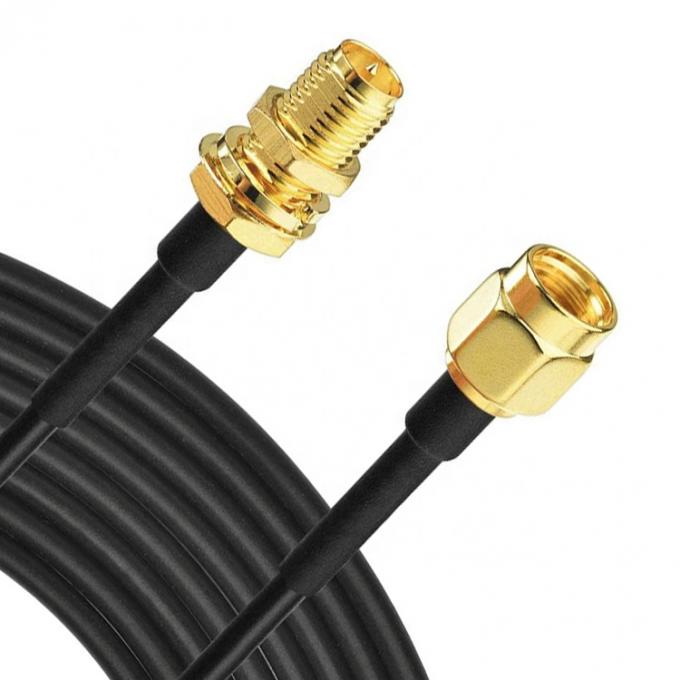 Custom RG 174 SMA Man tot SMA Vrouwelijke Assemblage Jumper RF Adapter Connectors Coaxkabel 2