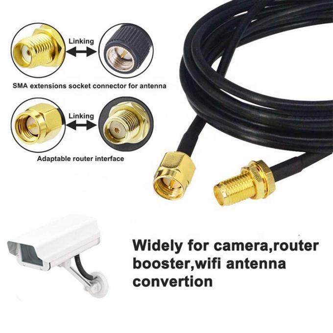 Custom RG 174 SMA Man tot SMA Vrouwelijke Assemblage Jumper RF Adapter Connectors Coaxkabel 0