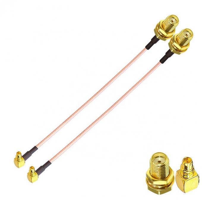 RG316 MMCX Hoek Mannelijke naar RP SMA Vrouwelijke Antenne RF Coaxiale Kabel 0
