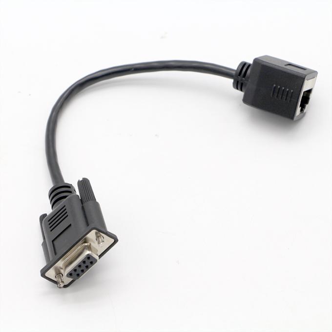 DB9 Vrouwelijke RS232 serie tot RJ45 Vrouwelijke stopcontactkabel 4