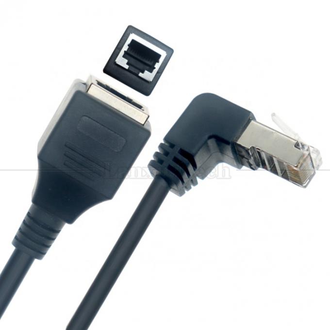 90 graden hoek RJ45 man tot RJ45 vrouw Socket Cat5e Ethernet Lan kabel 4