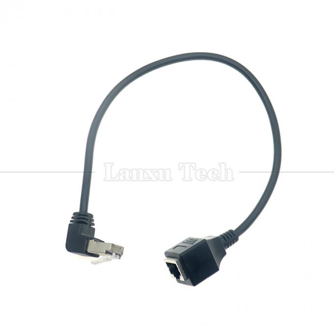 OEM STP UTP 90 graden rechthoek RJ45 8P8C Mannelijke tot RJ45 Vrouwelijke Socket Cat5e Ethernet kabel 5