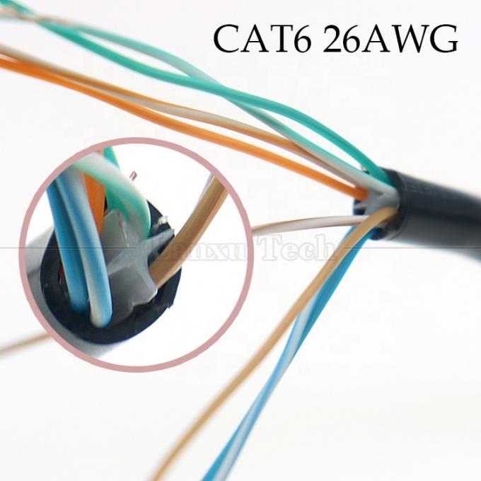 Hoogwaardige netwerk Ethernet Cta6 26AWG RJ45 8p8c Vrouwelijke stopcontact tot open blikken kale draden Eindkabel 2