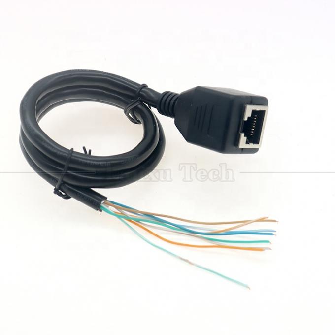 Hoogwaardige netwerk Ethernet Cta6 26AWG RJ45 8p8c Vrouwelijke stopcontact tot open blikken kale draden Eindkabel 5
