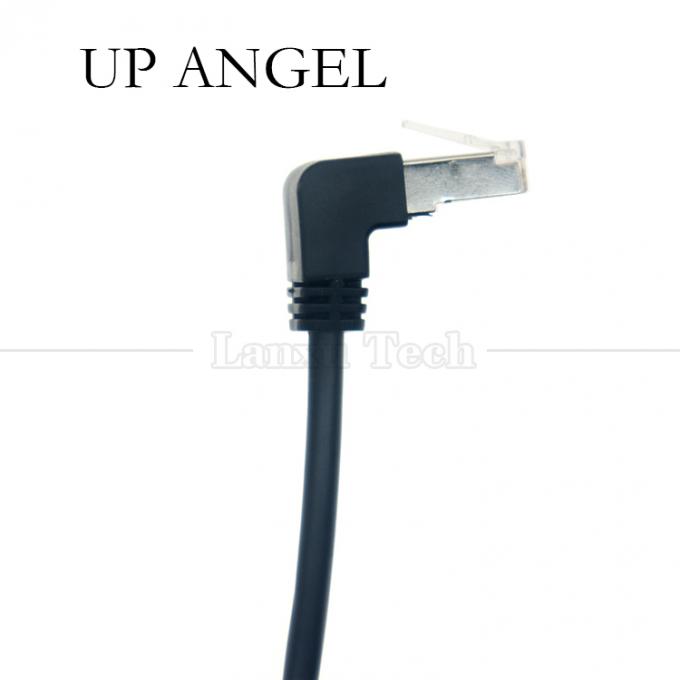 OEM STP UTP 90 graden rechthoek RJ45 8P8C Mannelijke tot RJ45 Vrouwelijke Socket Cat5e Ethernet kabel 2