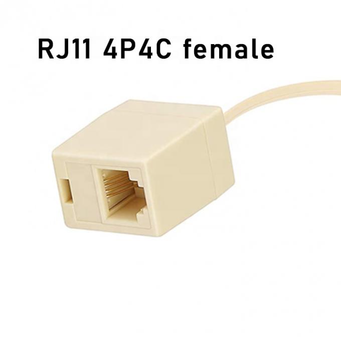 Ethernet RJ45 8P8C Man tot telefoon RJ11 4P4C Vrouwelijk Socket ADSL Connector Converter Extension Cable Adapter 2