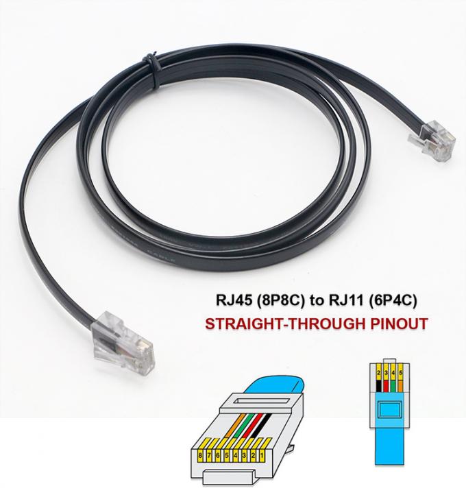 Persoonlijke PIN-verbinding RJ45 8P8C tot RJ11 6P4C Telefoon ADSL-modem Wan-kabel 3