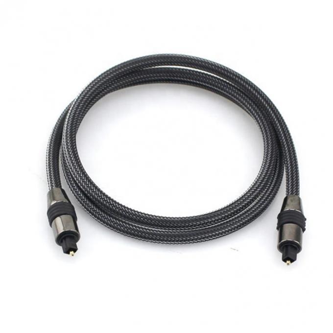 Hoogwaardige duurzame gebreide glasvezel Toslink Spdif Gold Digital Audio Optical Cable 0