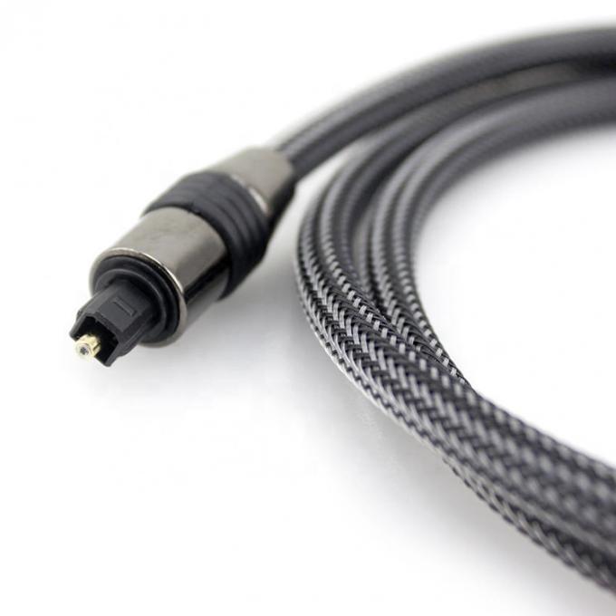 Hoogwaardige duurzame gebreide glasvezel Toslink Spdif Gold Digital Audio Optical Cable 4