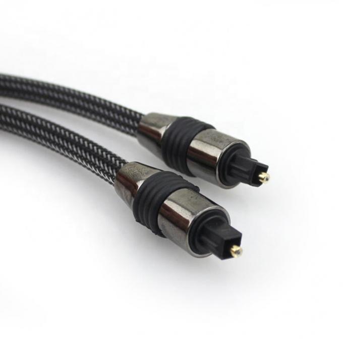 Hoogwaardige duurzame gebreide glasvezel Toslink Spdif Gold Digital Audio Optical Cable 3