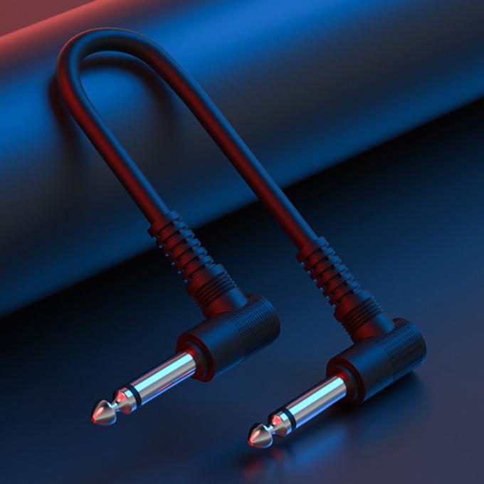 Custom 15cm 90 Graden Hoek 1/4 TS Jack Elektrisch Instrument Gitaar Patch Cable 6
