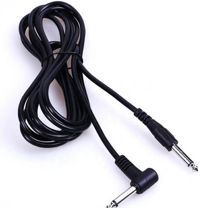 1M 3M 5M Duurzaam 90 graden hoek tot recht 6.35mm 1/4 TS Jack Instrument Patch Guitar Cable 0