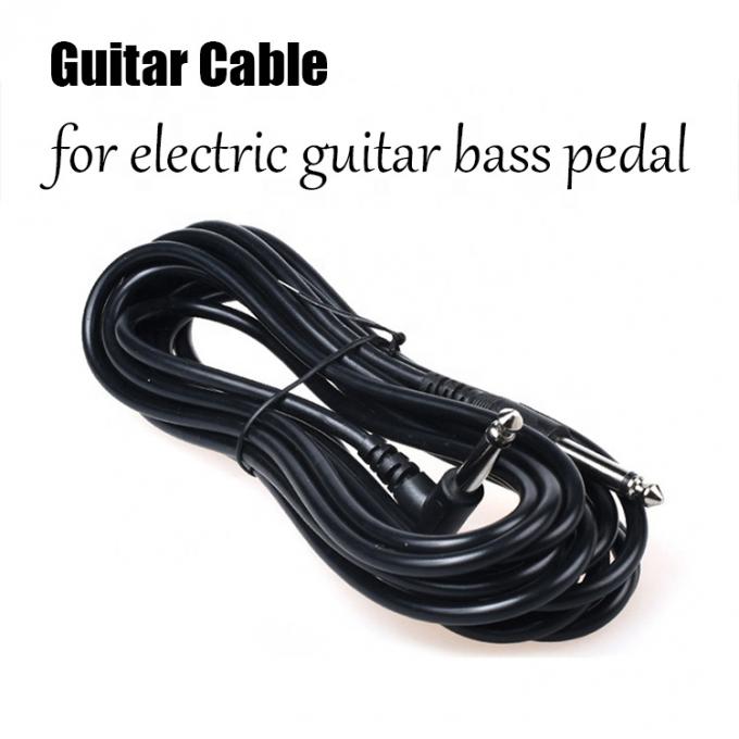 1M 3M 5M Duurzaam 90 graden hoek tot recht 6.35mm 1/4 TS Jack Instrument Patch Guitar Cable 3