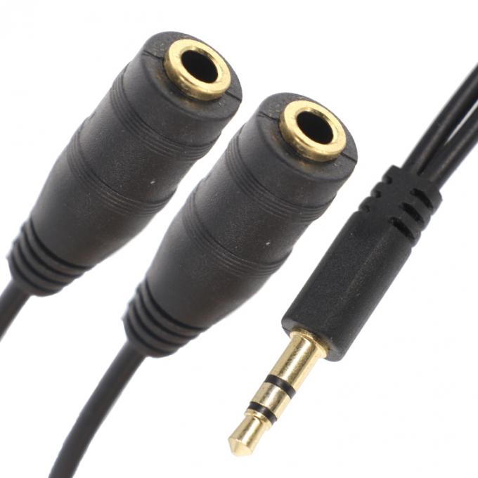1 Man tot 2 Vrouw Split 3.5mm Stereo Jack Koptelefoon Audio Y Splitter Kabel 0