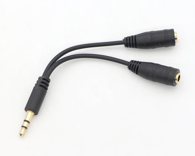 1 Man tot 2 Vrouw Split 3.5mm Stereo Jack Koptelefoon Audio Y Splitter Kabel 4