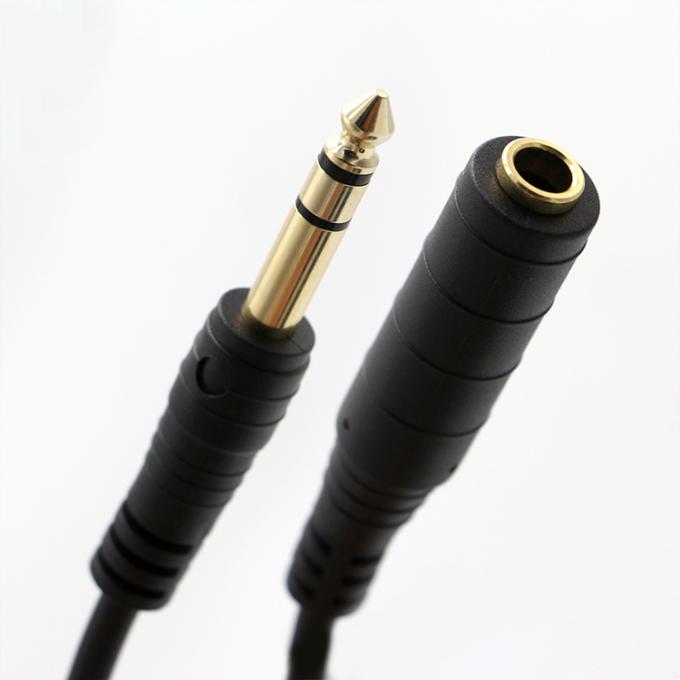 OEM 3M Gold 6.35mm Jack 1/4 inch TRS Man tot 1/4 inch TRS Vrouwelijke Audio Patch Jack Stereo Cable 0