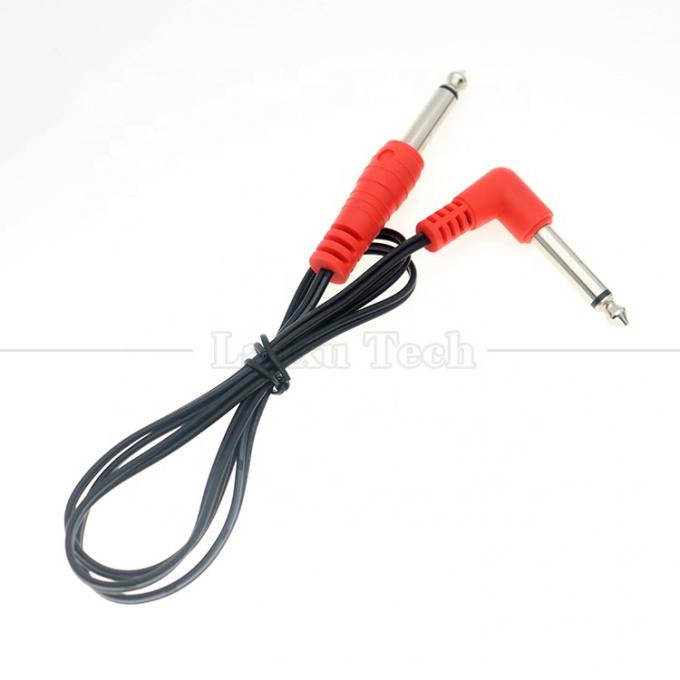 90 graden rechthoek naar recht 6,35 mm TS Jack Stereo Audio Cable voor Gui tar Pedal 0