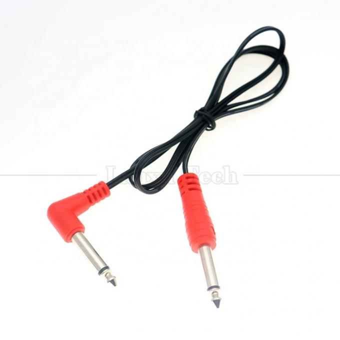 90 graden rechthoek naar recht 6,35 mm TS Jack Stereo Audio Cable voor Gui tar Pedal 2
