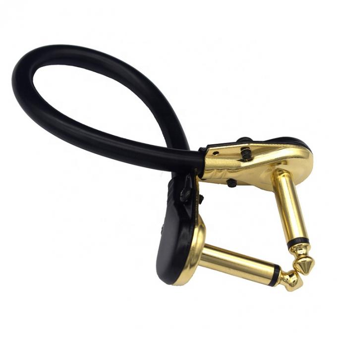 1/4 inch gouden rechthoekige mono TS jack instrument koord gitaar patch kabel 0