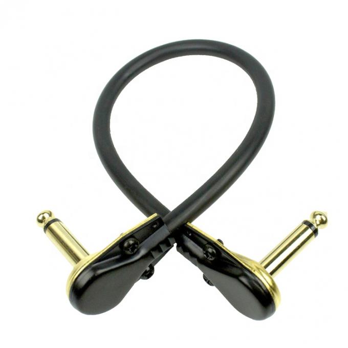 1/4 inch gouden rechthoekige mono TS jack instrument koord gitaar patch kabel 2