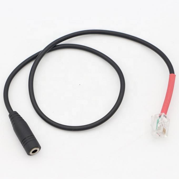 RJ9 RJ10 tot Vrouwelijke 3,5 mm CTIA Plug Audio Jack Headset Adapter Cable voor kantoortelefoon 0