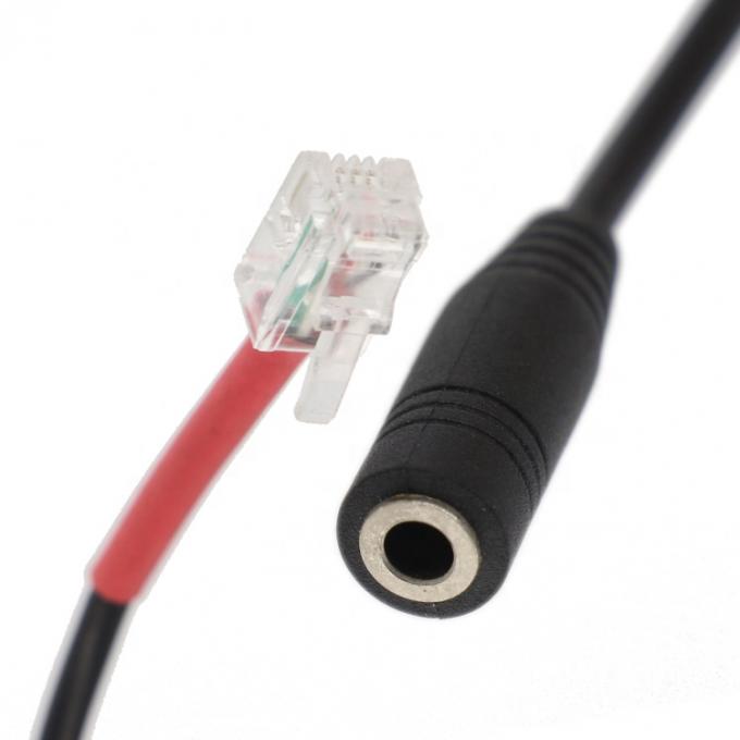 RJ9 RJ10 tot Vrouwelijke 3,5 mm CTIA Plug Audio Jack Headset Adapter Cable voor kantoortelefoon 4
