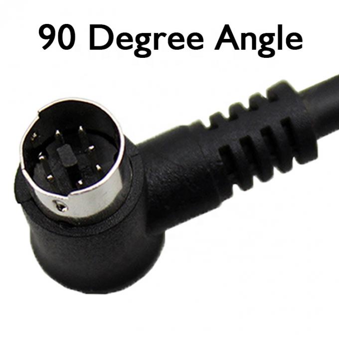 Custom 1M 2M 3M Shield 90 graden rechthoek S Video Man tot Man 7 Pin Mini Din verlengkabel 2
