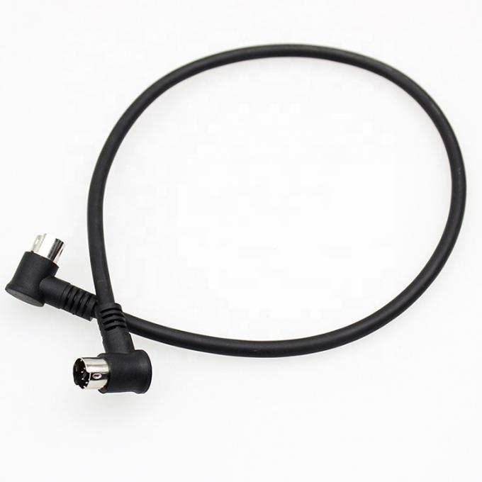 Custom 1M 2M 3M Shield 90 graden rechthoek S Video Man tot Man 7 Pin Mini Din verlengkabel 5