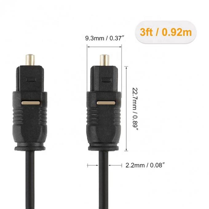 High Quality Thin 1M 2M 3M 5M Glasvezel Toslink Spdif Gold Digitaal Optisch Audio Kabel 5