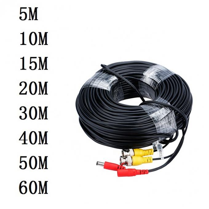 CUSTOM 5M 10M 20M Man Vrouwelijke beveiligingsassemblage RG59 Video BNC DC Power SDI CCTV-camera kabel 3