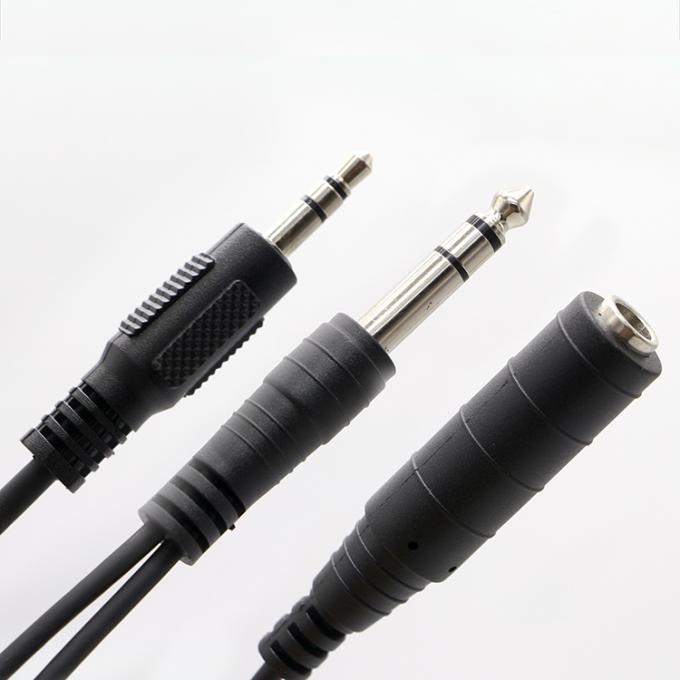1M 2M 3M Y Splitter Man naar Vrouw 6.35mm 3.5mm TRS Microphone Stereo Jack Audio kabel 2