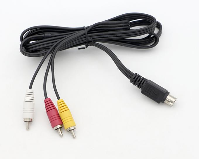 9 Pin Mini Din tot 3 RCA S Video Audio Kabel voor TV Displays Audio Video Receiver 0