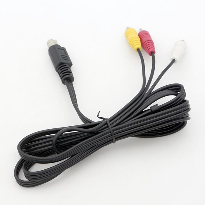9 Pin Mini Din tot 3 RCA S Video Audio Kabel voor TV Displays Audio Video Receiver 4