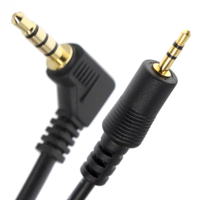 Op maat gemaakte 3 polen rechthoek 2,5 mm TRS tot 3,5 mm Mono TRRS Aux Stereo Audio Jack kabel 0