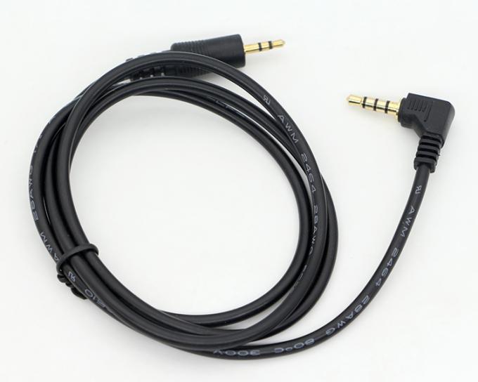 Op maat gemaakte 3 polen rechthoek 2,5 mm TRS tot 3,5 mm Mono TRRS Aux Stereo Audio Jack kabel 4