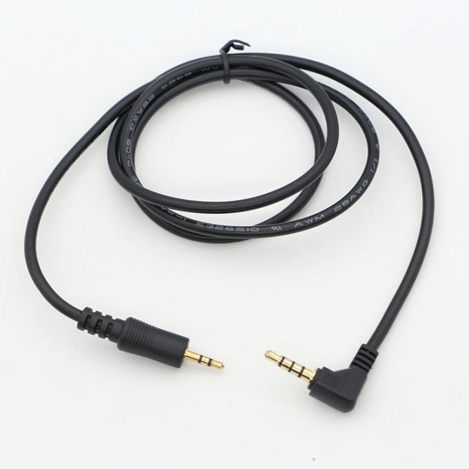 Op maat gemaakte 3 polen rechthoek 2,5 mm TRS tot 3,5 mm Mono TRRS Aux Stereo Audio Jack kabel 3