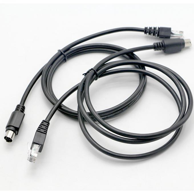 Custom 1M 2M Man tot Man Vrouwelijke RJ45 tot 8 Pin Mini Din Connector Cable 4