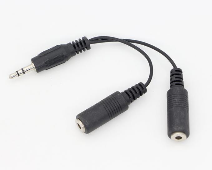 CUSTOM 3.5mm Jack 1 man tot 2 vrouw Y Splitter Koptelefoon Jack Mic PC Audio TRS Splitter Cable 4