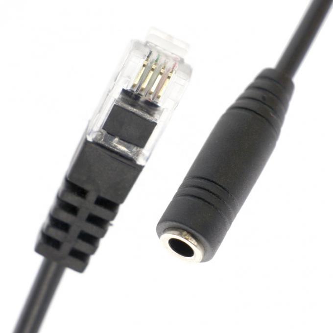 OEM RJ9 RJ10 naar Vrouwelijke 3.5mm CTIA Plug Audio Jack Headset Adapter Cable voor telefoon 2