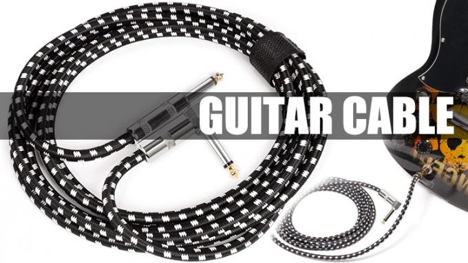 OEM 1M 1/4 inch 6.35mm TS Rechtshoek Instrument Accessoires Bass Versterker Pedal Gitaar Jack Patch Cable 2