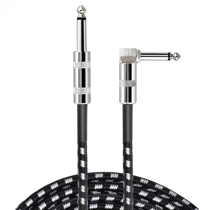 OEM 1M 1/4 inch 6.35mm TS Rechtshoek Instrument Accessoires Bass Versterker Pedal Gitaar Jack Patch Cable 4