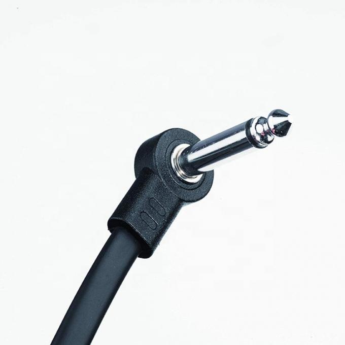 Op maat gemaakte korte 90 graden hoek 1/4 inch TS Jack Electric Instrument Guitar Patch Cable 1