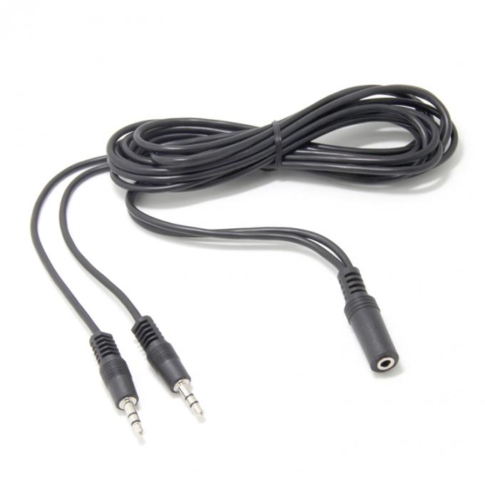 2 vrouwelijke naar 1 mannelijke 3,5 mm stereo jack koptelefoon luidspreker Audio Y Splitter kabel 1