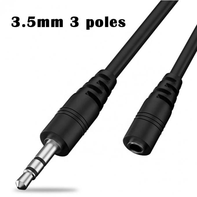 Custom 1M 2M Man tot Vrouw 3.5mm Aux Audio Jack Verlengkabel 2